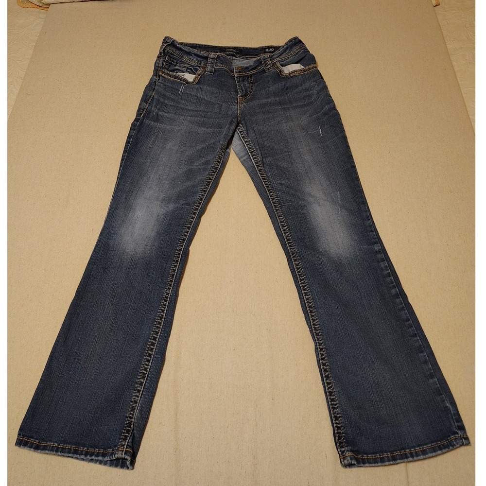 Silver Jeans Co Suki Mid Bootcut Jeans Medium Wash Fluid Denim Sz 14 L33 - Picture 1 of 10